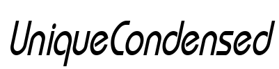 UniqueCondensed Font Image