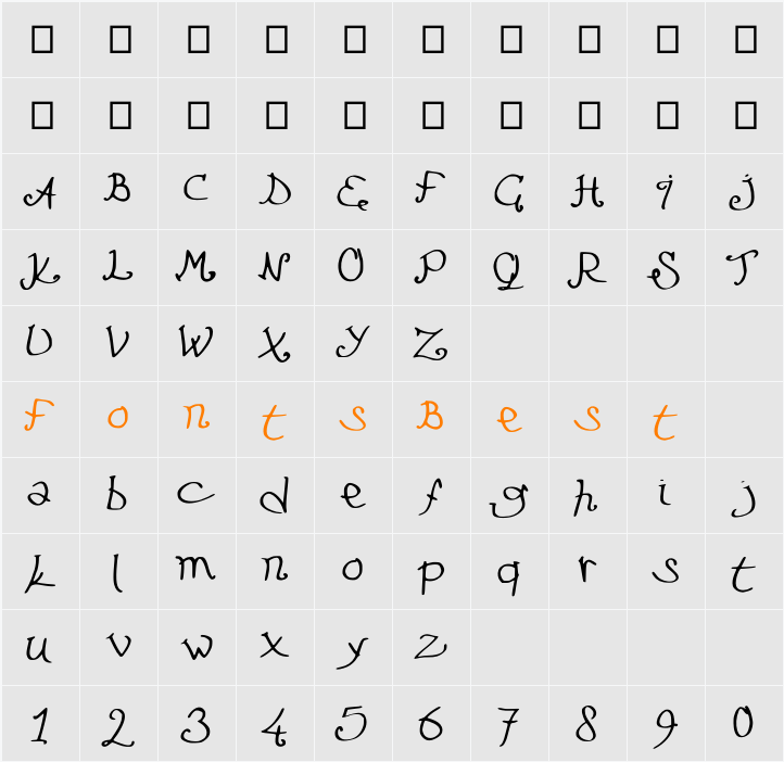 LeFuturAttendra Character Map