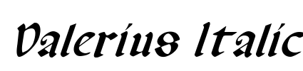 Valerius Italic Font Image