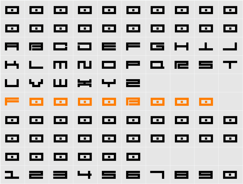 [.squarepusherv2.5.] Character Map