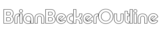 BrianBeckerOutline Font Image