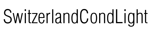 SwitzerlandCondLight Font Image