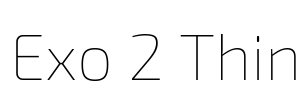 Exo 2 Thin Font Image