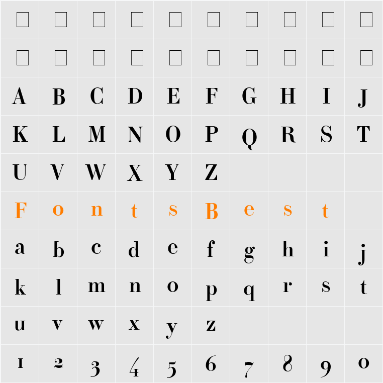 ELIZ_AZ_PS Character Map