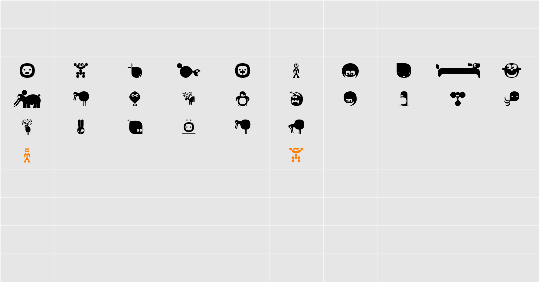 Boodudes Character Map
