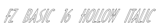 FZ BASIC 16 HOLLOW ITALIC Font Image