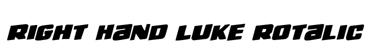 Right Hand Luke Rotalic Font Image