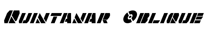 Quintanar Oblique Font Image