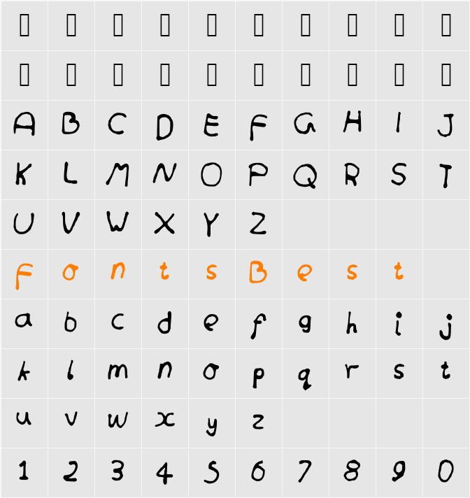 roundlines Character Map