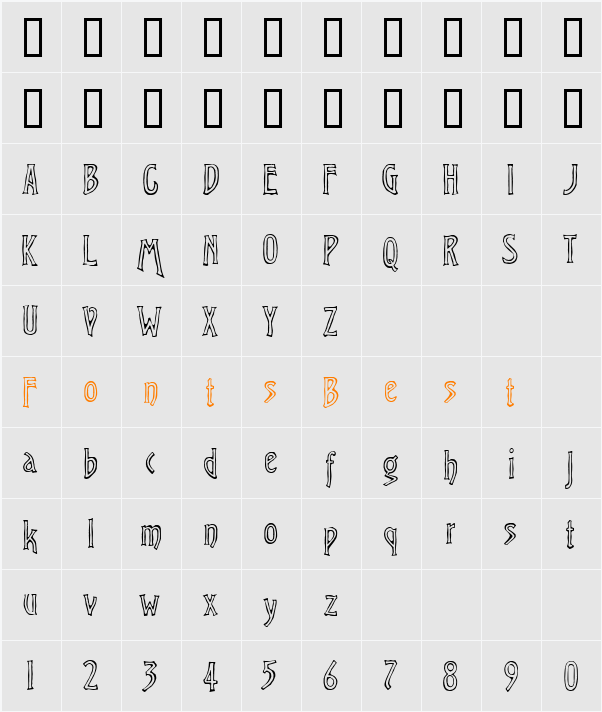Virile Open Character Map