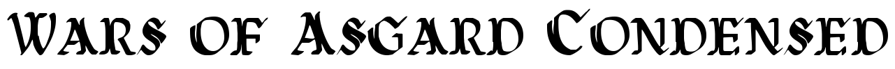 Wars of Asgard Condensed Font Image