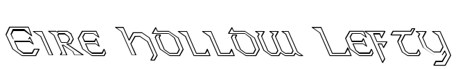 Eire Hollow Lefty Font Image