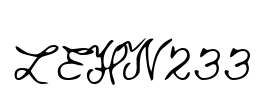 LEHN233 Font Image