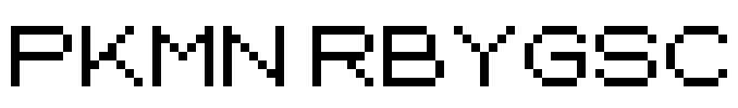 PKMN RBYGSC Font Image