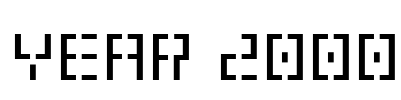 Year 2000 Font Image