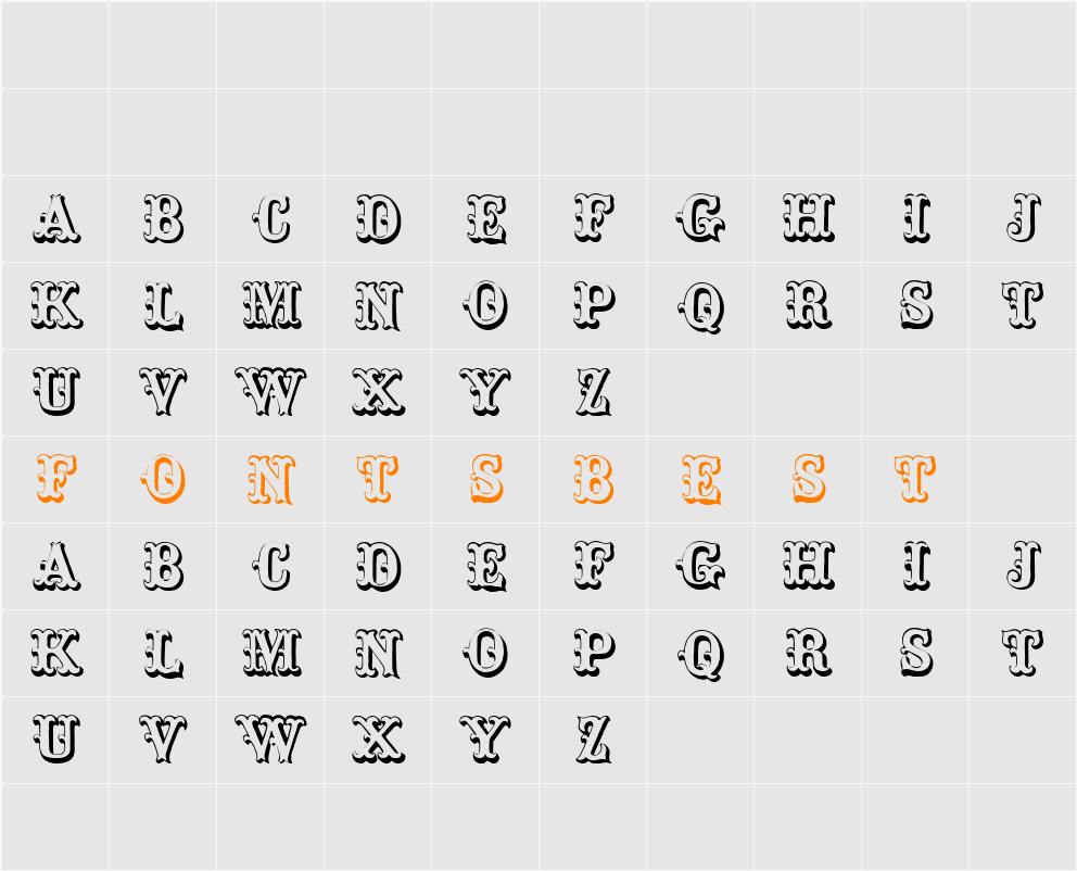 ToskanischeEgyptienneInitialen Character Map