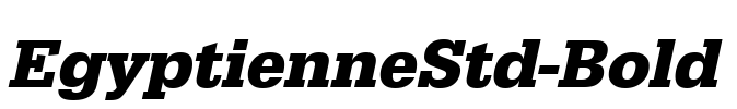 EgyptienneStd-Bold Font Image