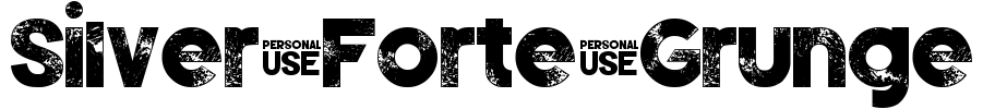 Silver Forte Grunge Font Image