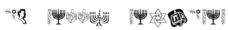 KR Happy Hanukhah Font Image