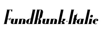 FundRunk-Italic Font Image
