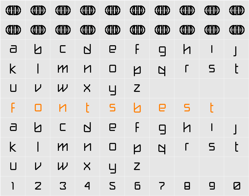 break label DEMO Character Map