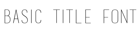 basic title font