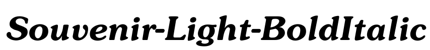 Souvenir-Light-BoldItalic Font Image