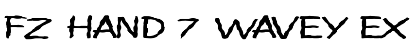 FZ HAND 7 WAVEY EX Font Image