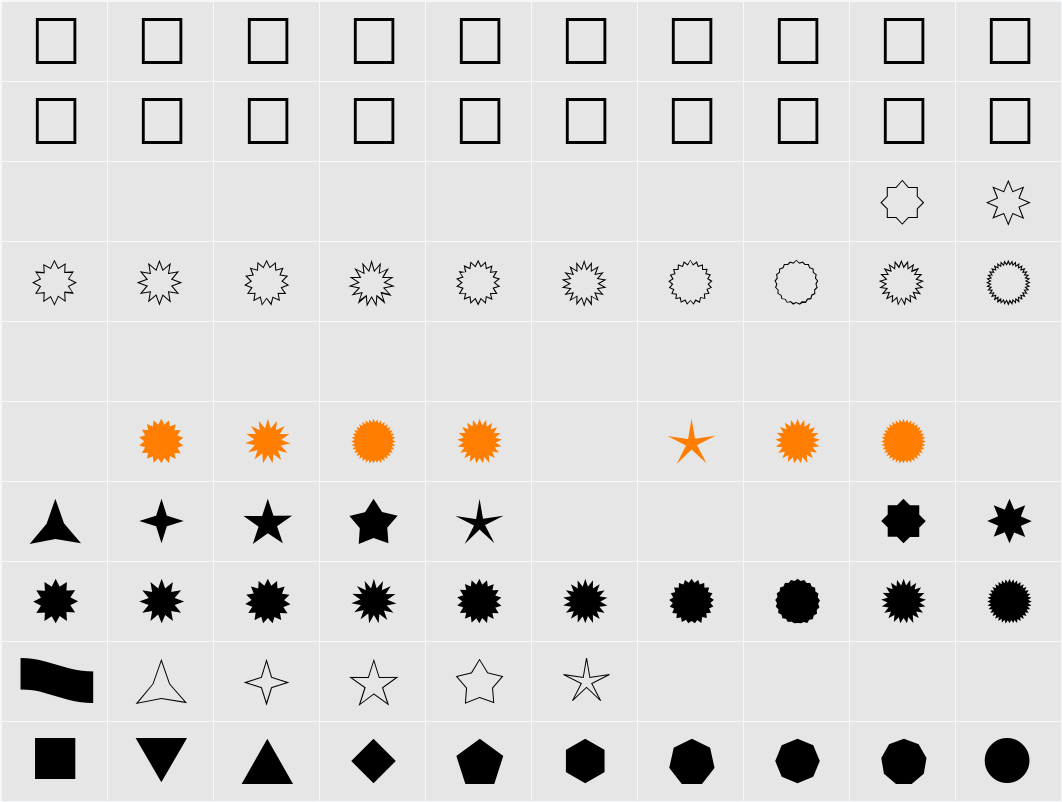 MCS Star Character Map
