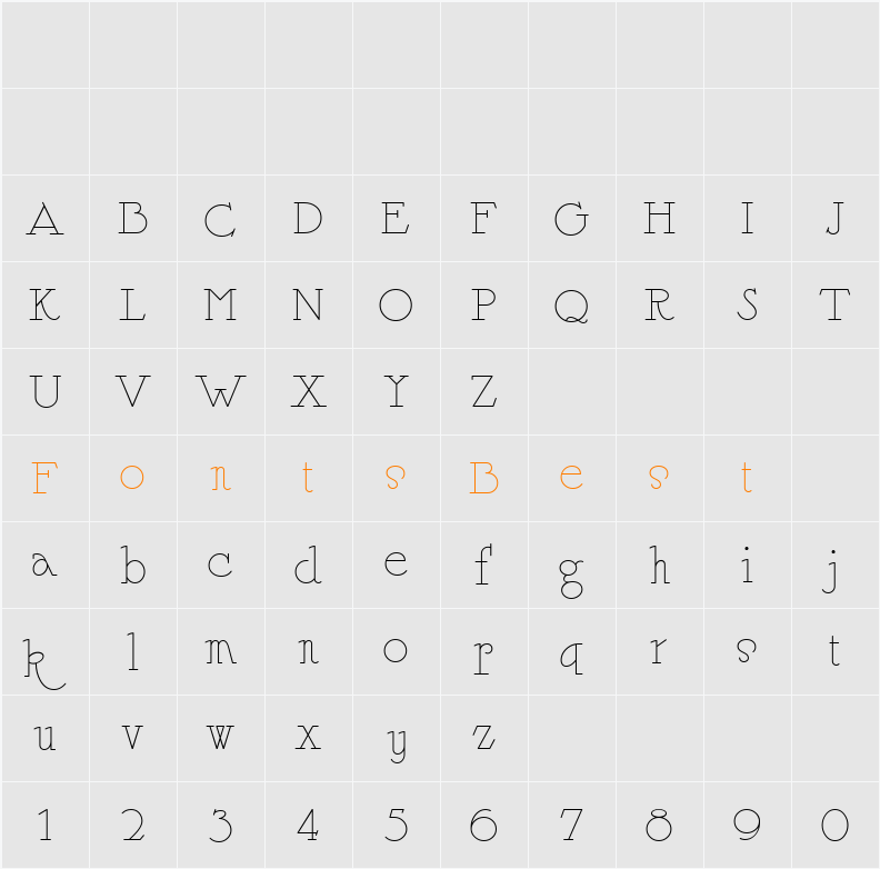 Whg Simpatico NF Character Map
