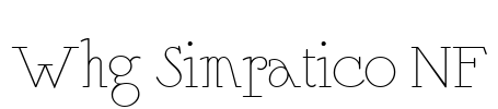 Whg Simpatico NF Font Image
