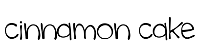 cinnamon cake Font Image