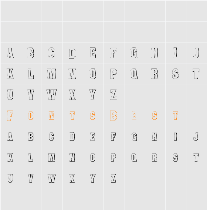 ConcaveTuscan Beveled Character Map