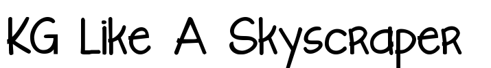 KG Like A Skyscraper  Font Image