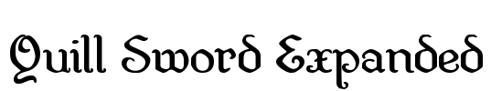 Quill Sword Expanded Font Image