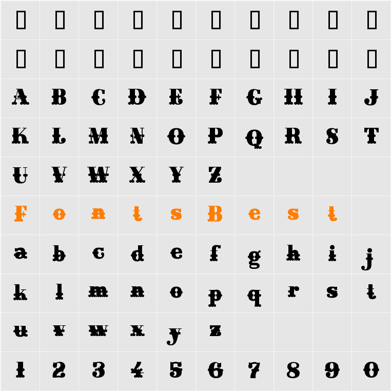 Home Style Fill Character Map