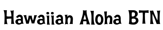 Hawaiian Aloha BTN Font Image