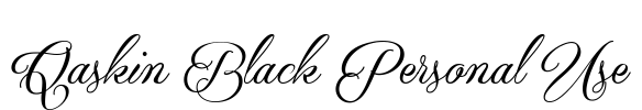 Qaskin Black Personal Use Font Image