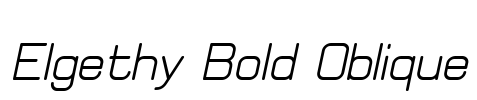 Elgethy Bold Oblique Font Image