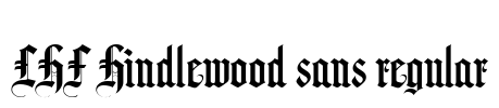 LHF Hindlewood sans regular
