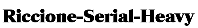 Riccione-Serial-Heavy Font Image