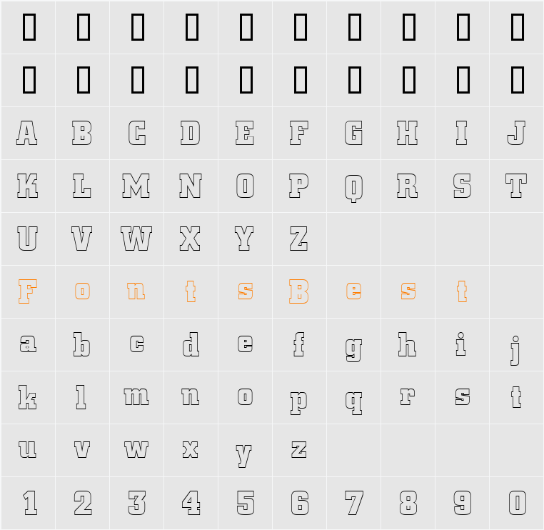 Borghs-Hollow Character Map