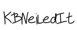 KBNeiledIt Font Image