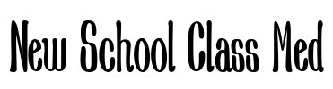 New School Class Med Font Image