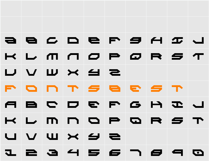 Taskforce Condensed Character Map