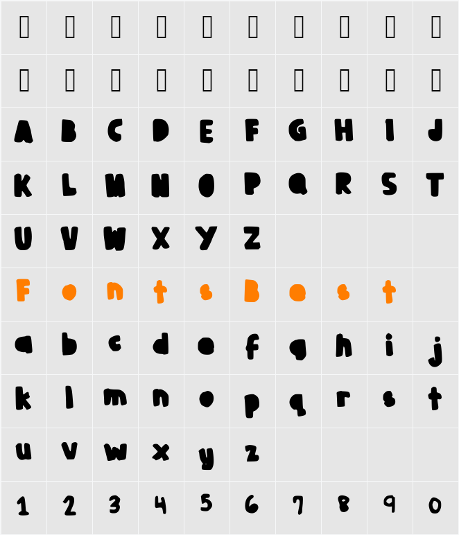 JuliaBooth Character Map