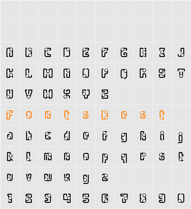 Orbital Flight Character Map
