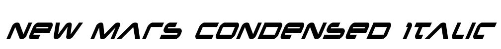 New Mars Condensed Italic Font Image