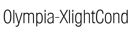 Olympia-XlightCond Font Image