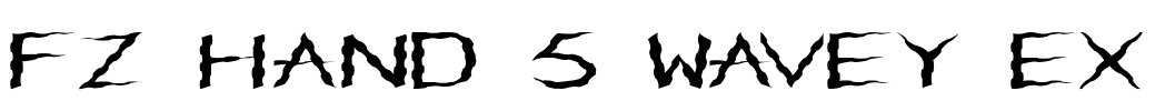 FZ HAND 5 WAVEY EX Font Image
